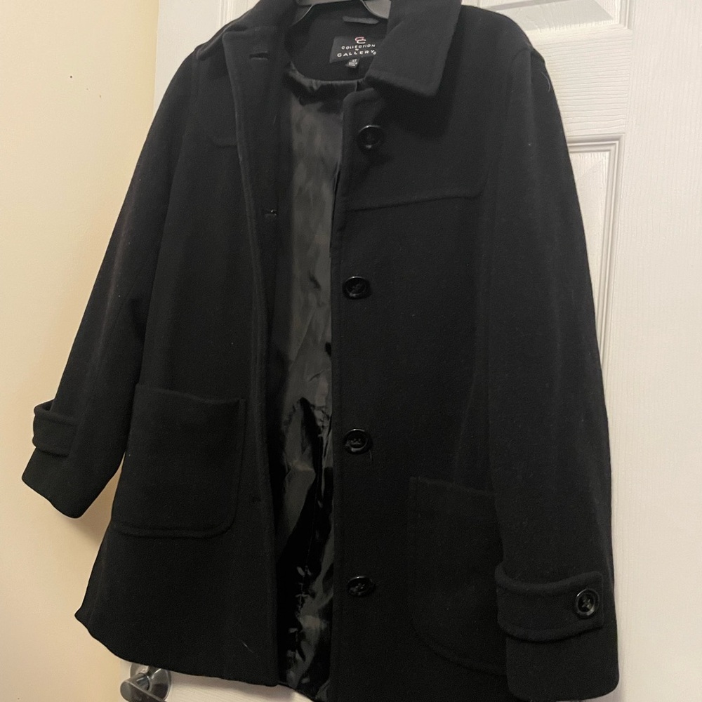 Gallery Women's Black Pea Coat
